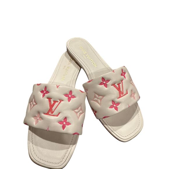 Louis Vuitton "By The Pool" Revival Mule Sandals with Lambskin - Picture 1 of 7
